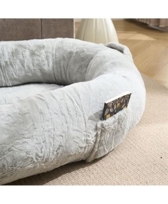 XL Memory Foam Human Pet Bed with Pocket and Handle