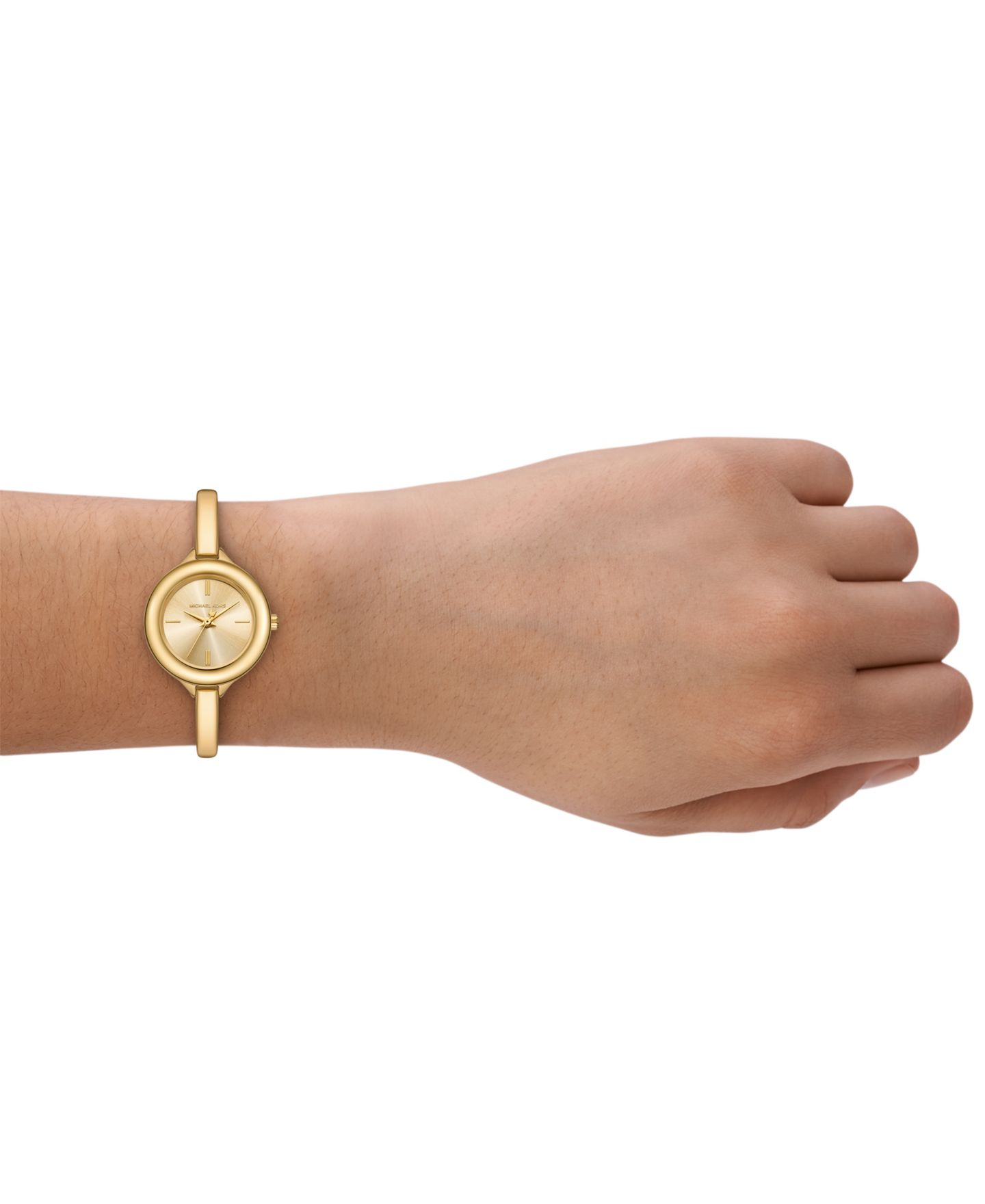 Женские часы Michael Kors Izzy Three-Hand Gold-Tone Stainless Steel Watch, 28mm — фото 4