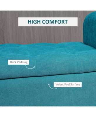 50" Bed End Bench with Ottoman and Storage,