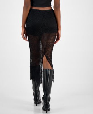 Women's Sheer Lace Midi Skirt, Macy's Exclusive