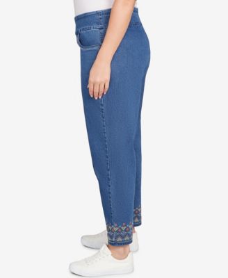 Plus Size Sunset Canyon Super Stretch Geometric Denim Ankle Jeans