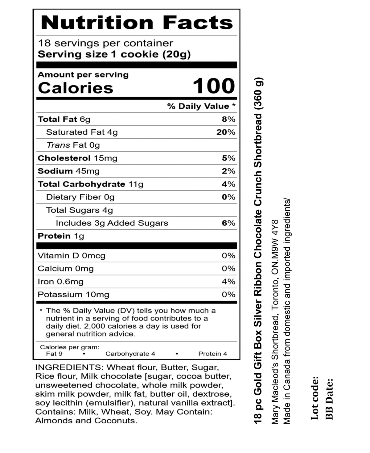 Mary Macleod's Shortbread Signature Gold Gift Box In Gold