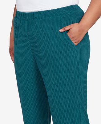 Plus Size Lake Champlain Ribbed Knit Ankle Pants