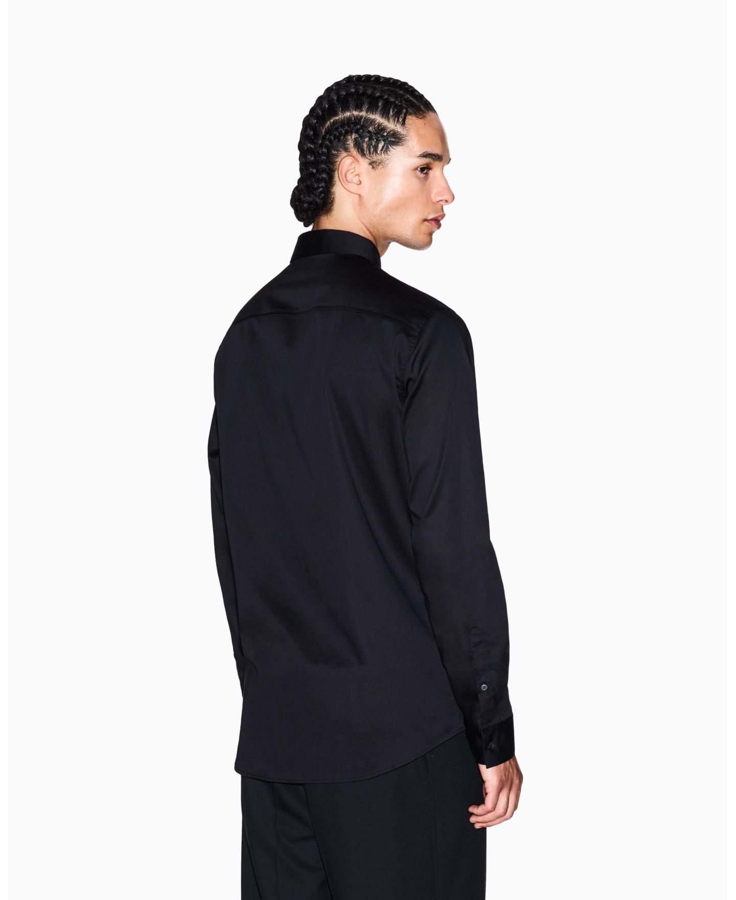 Мужская рубашка A|X Armani Exchange Night Lab Embellished Woven, цвет: Чёрный — фото 5