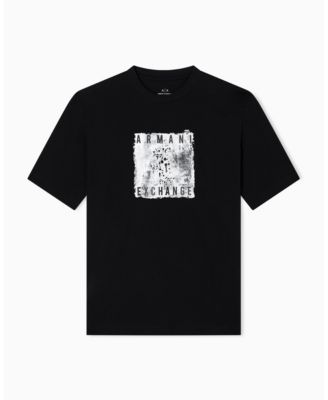 Men's Grid Box Splatter Graphic T-Shirt