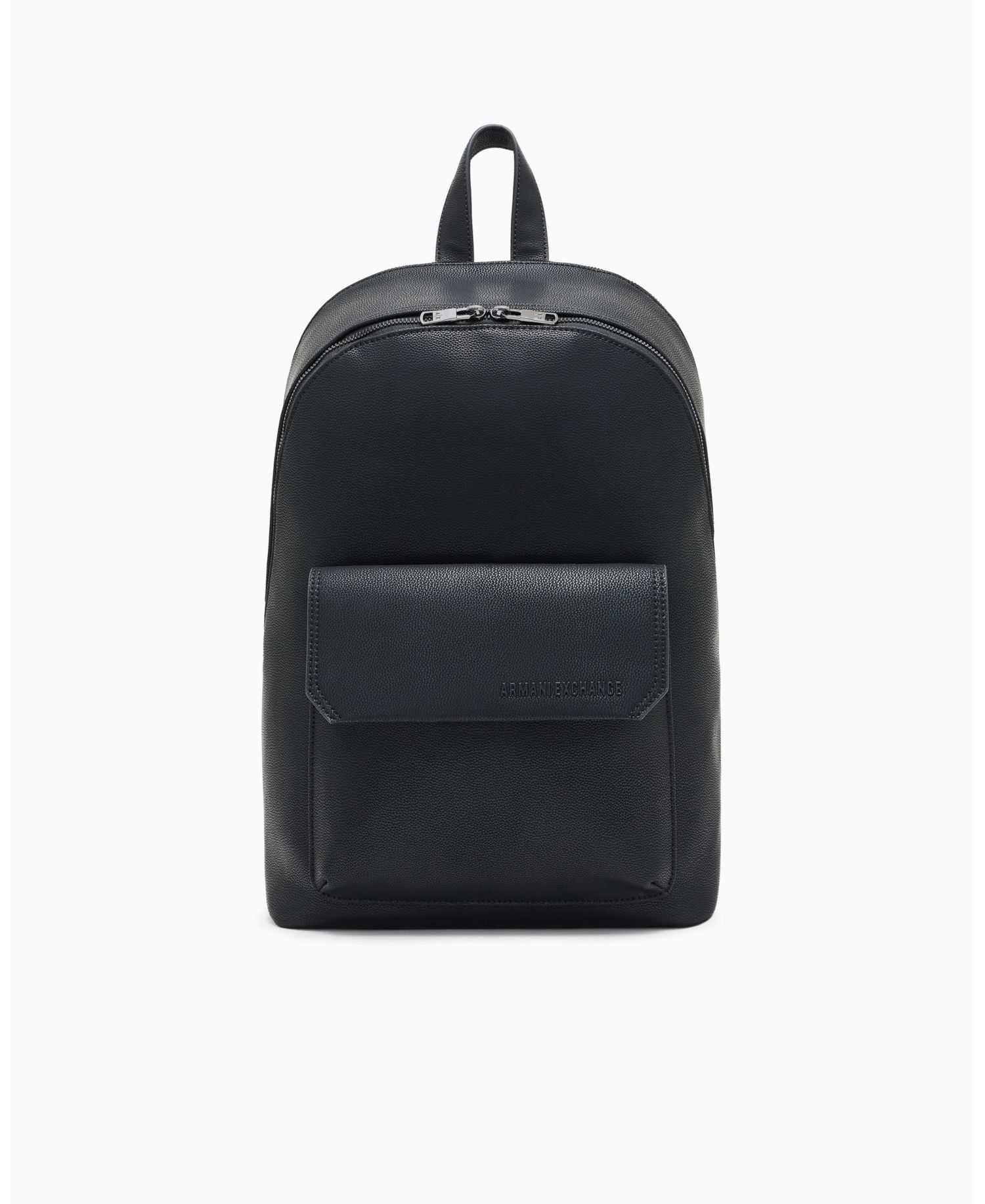Men's Faux-Leather with Lettering Backpack