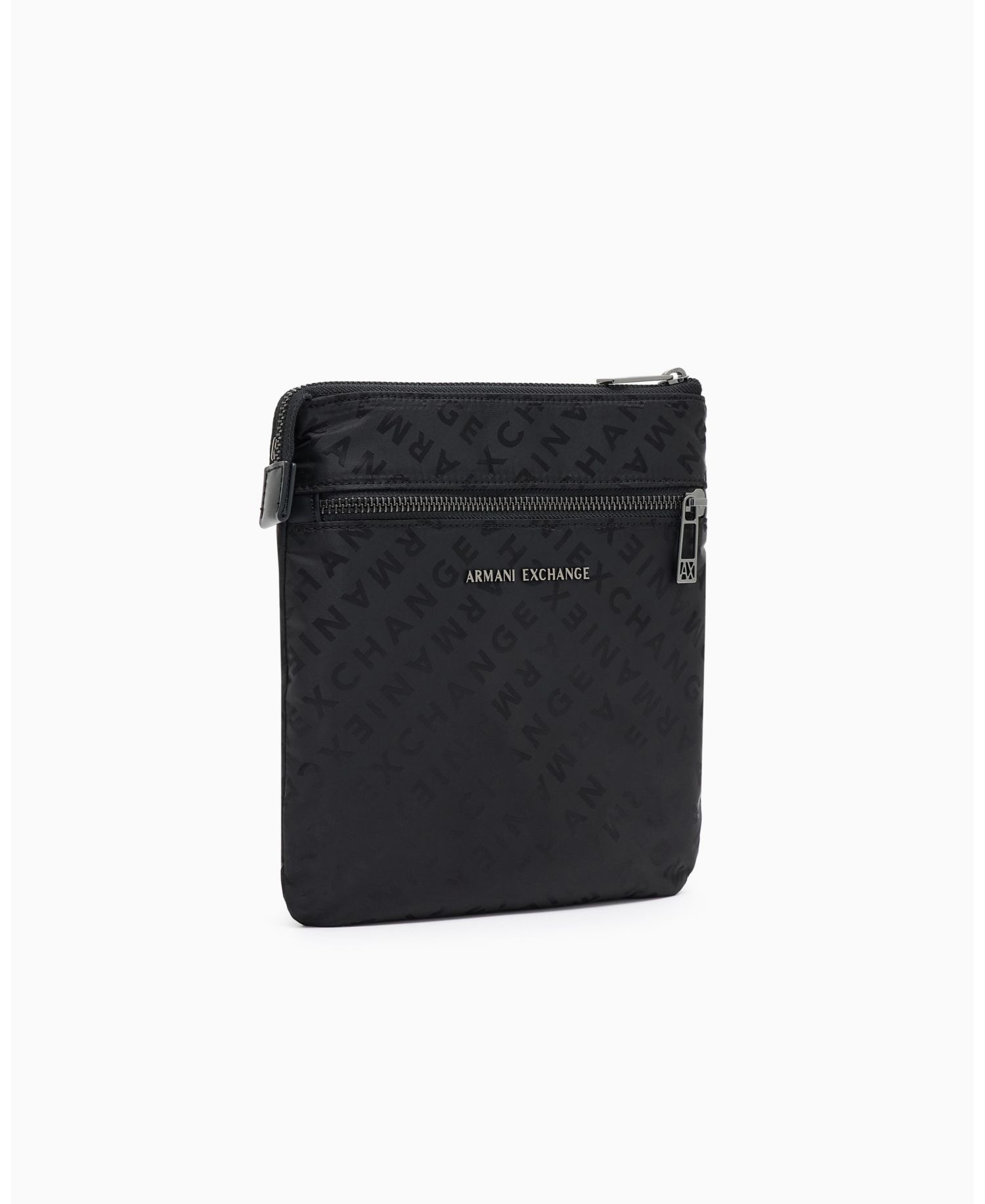 Men's Satin Jacquard Allover Logo Crossbody Bag