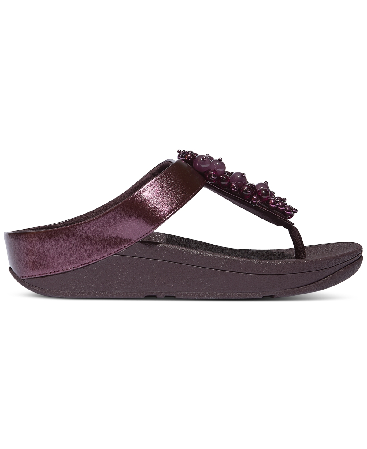 Fitflop Women's Fino Bauble-bead Toe-post Sandals In Purple