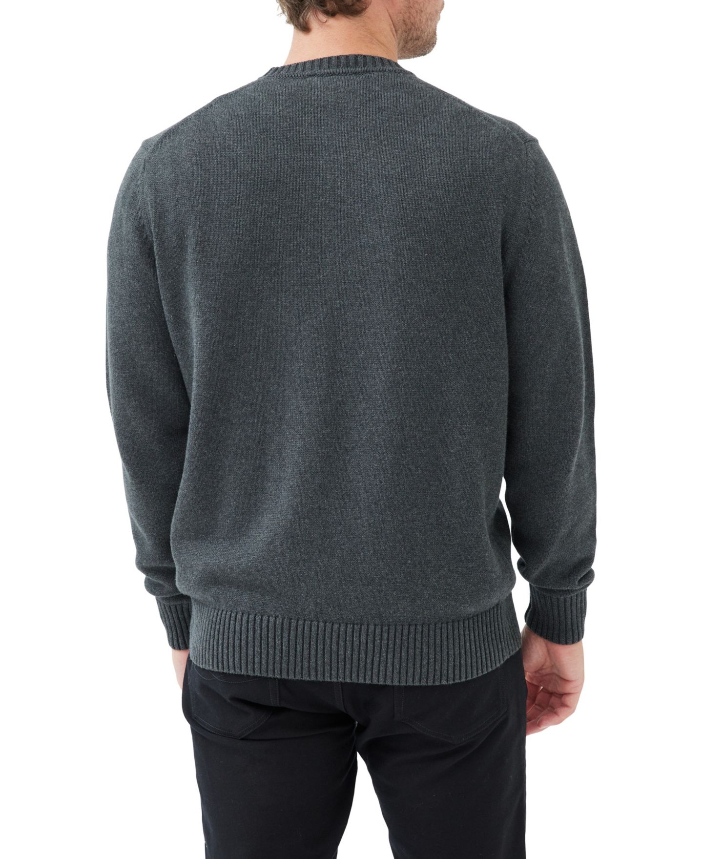 Мужской свитер Rodd & Gunn Gunn Crew Neck Pullover, цвет: Угольный серый — фото 8