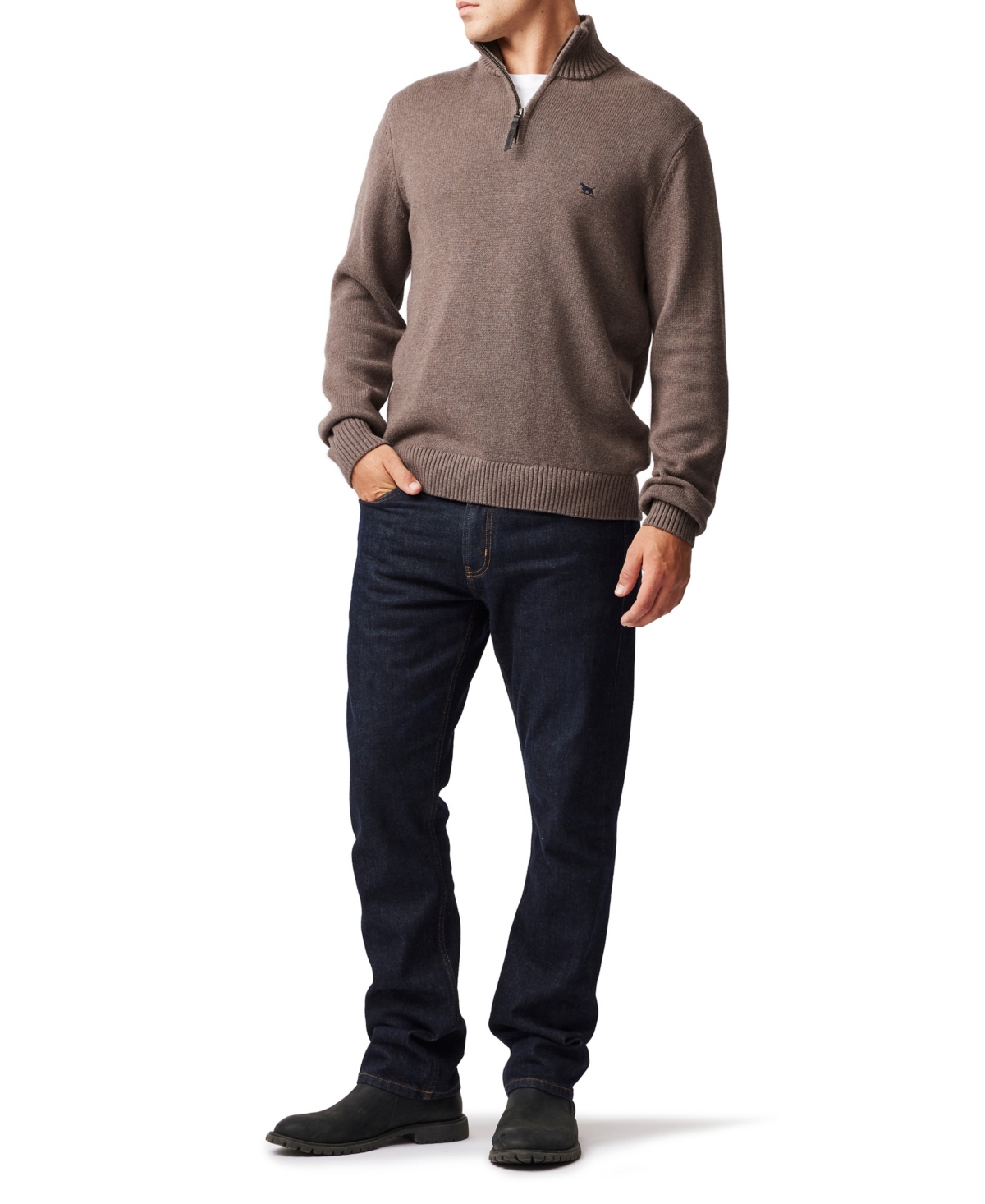 Rodd & Gunn Men's Merrick Bay Quarter-zip Sweater In Brown