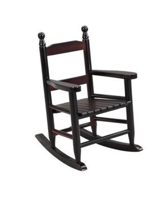 Espresso Wood Children's Rocking Chair Kids Rocking Chair for Indoor or Outdoor