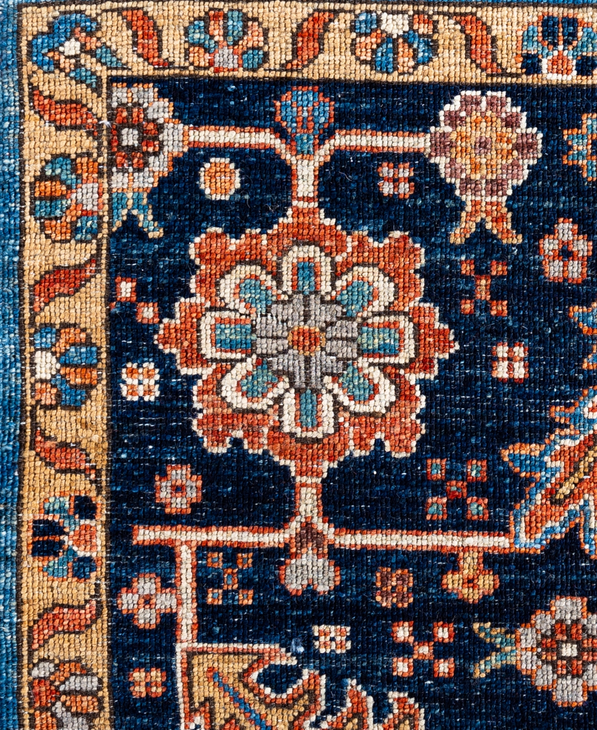 Adorn Hand Woven Rugs Serapi M0103-76 9'10"x13'10" Area Rug In Blue