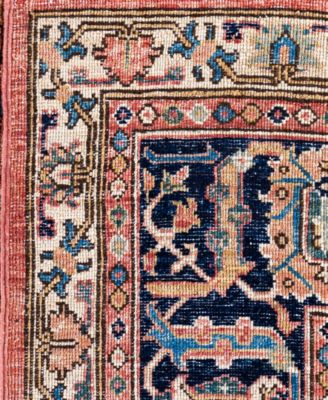 Adorn Hand Woven Rugs Serapi M0103 86 Rug Collection In Pink