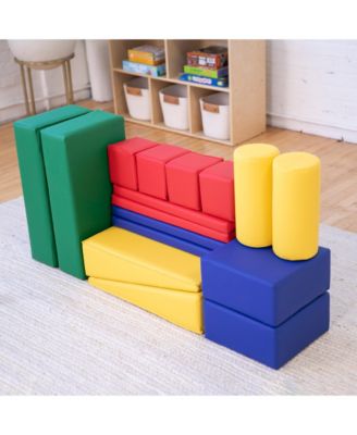 SoftZone Soft Builder Blocks, Assorted, 16-Piece