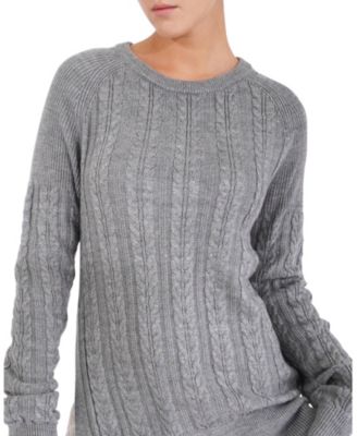 Women's At Last Cable Knit Jumper with Slit