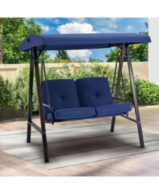 2-Seat Porch Swings with Adjustable Canopy