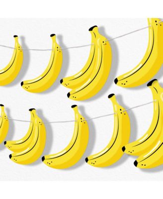 Let's Go Bananas Garland Banner, 30 Feet of Cord, 15 Double-Sided Banana Bunches