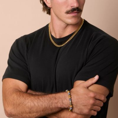 Mens Gold-Tone Curb Chain Necklace - 20'' Chain