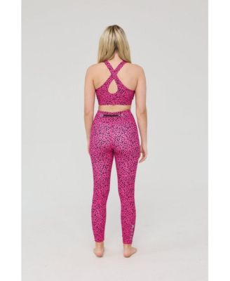 Women's Infinite High Waisted Leggings - Pink Leopard
