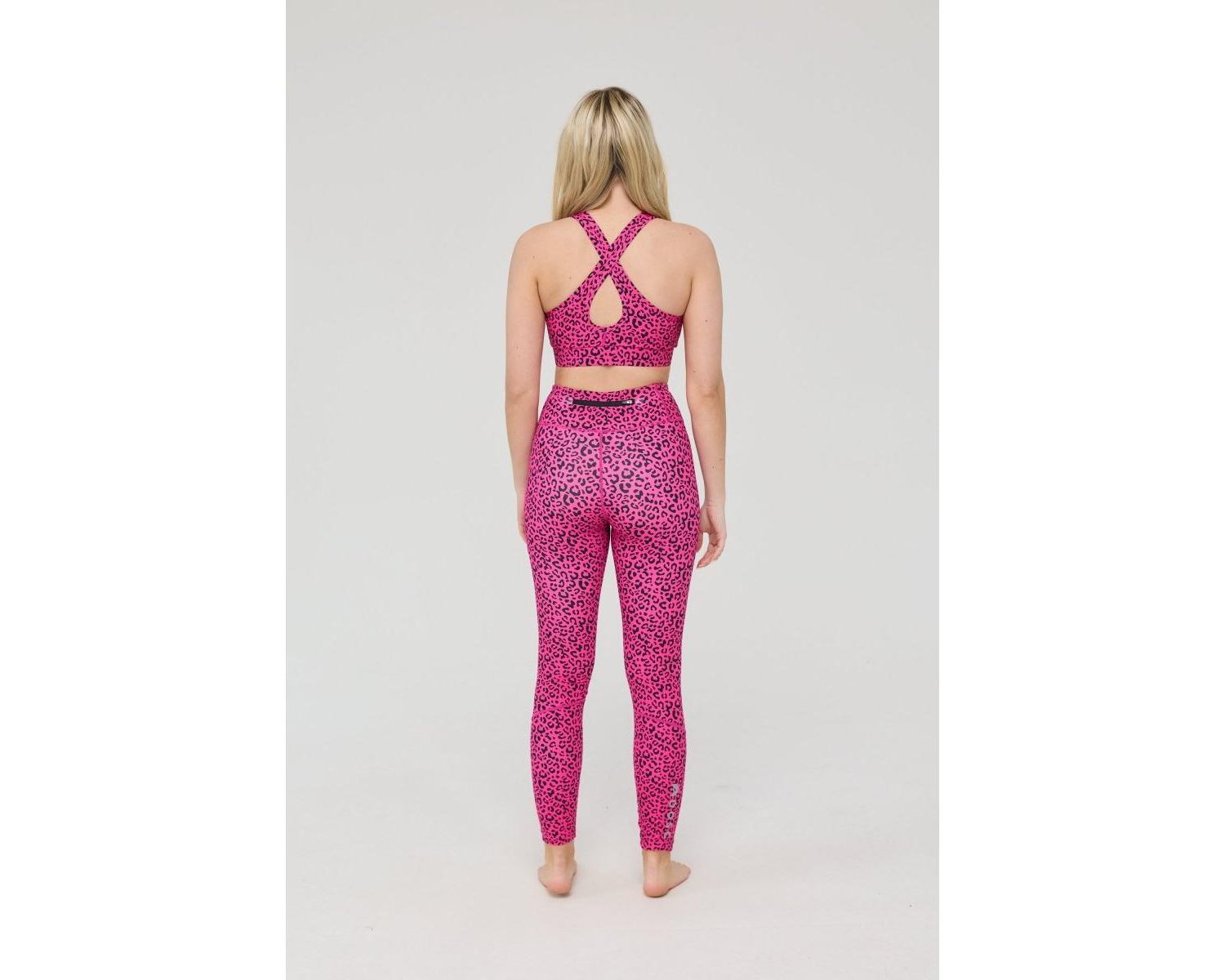 Women's Infinite High Waisted Leggings - Pink Leopard