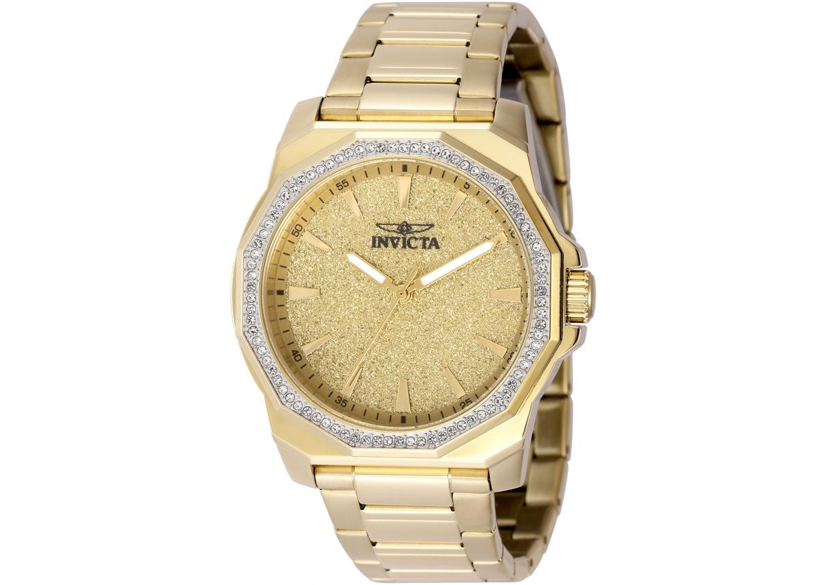 Invicta Men's 49127 Speedway Quartz 3 Hand Gold Dial Watch