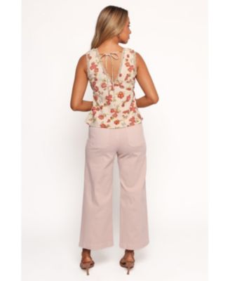 Women's Gemma Cropped Wide Leg Jeans - Sepia Rose