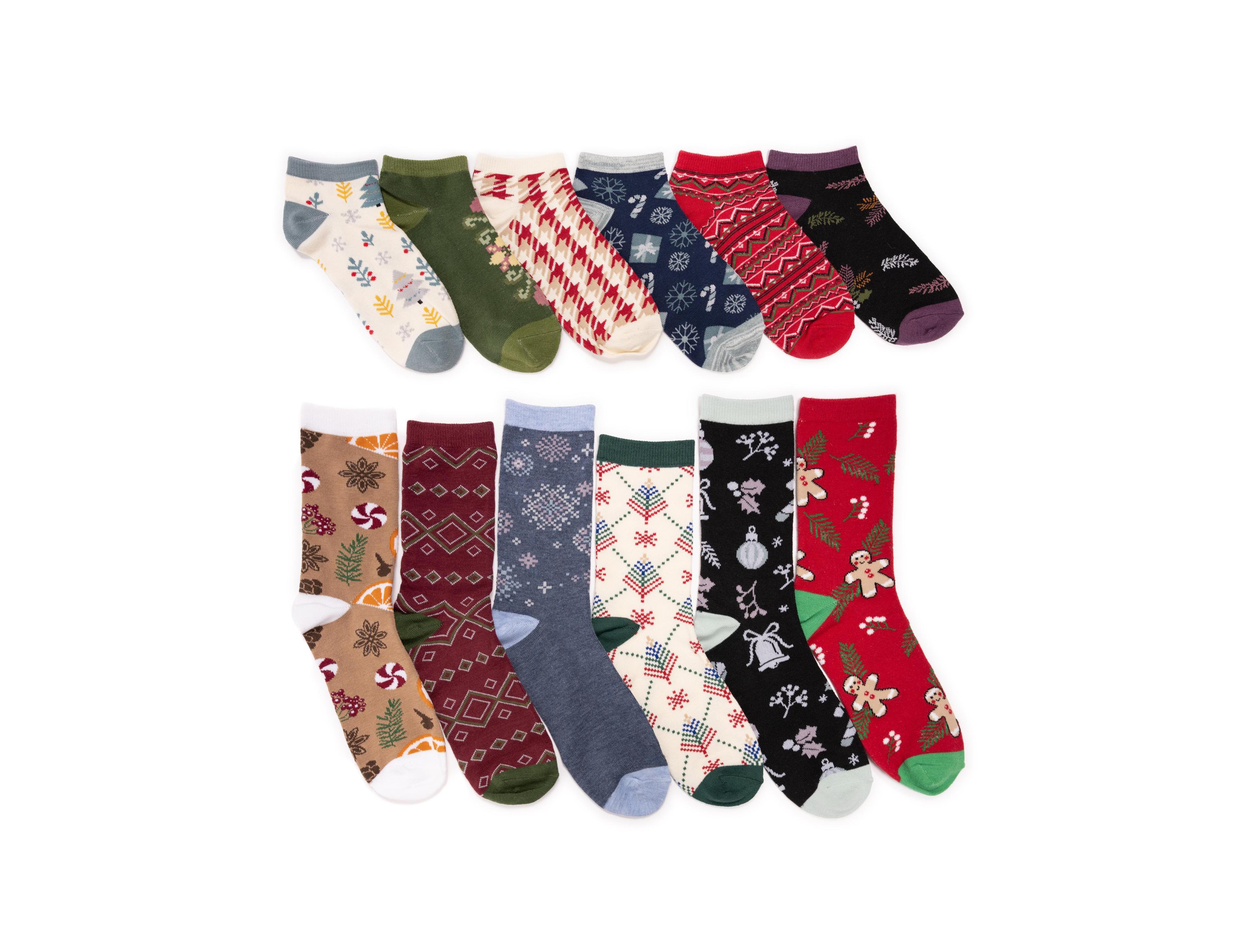 Muk Luks Women's 12 Days of Christmas Socks