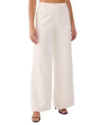 Women's Embroidered Tailored Wide Leg Pants