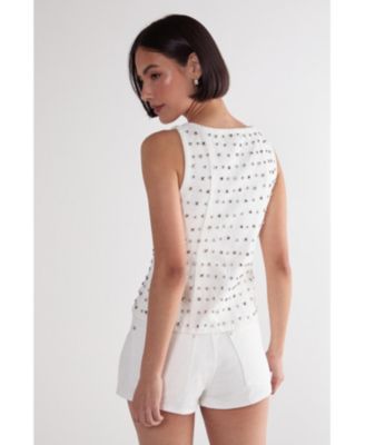 Women's Studded Denim Shorts