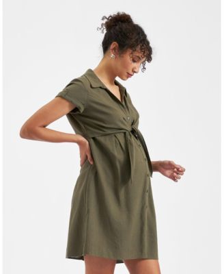 Maternity Ripe Colette Tie Up Nursing Dress