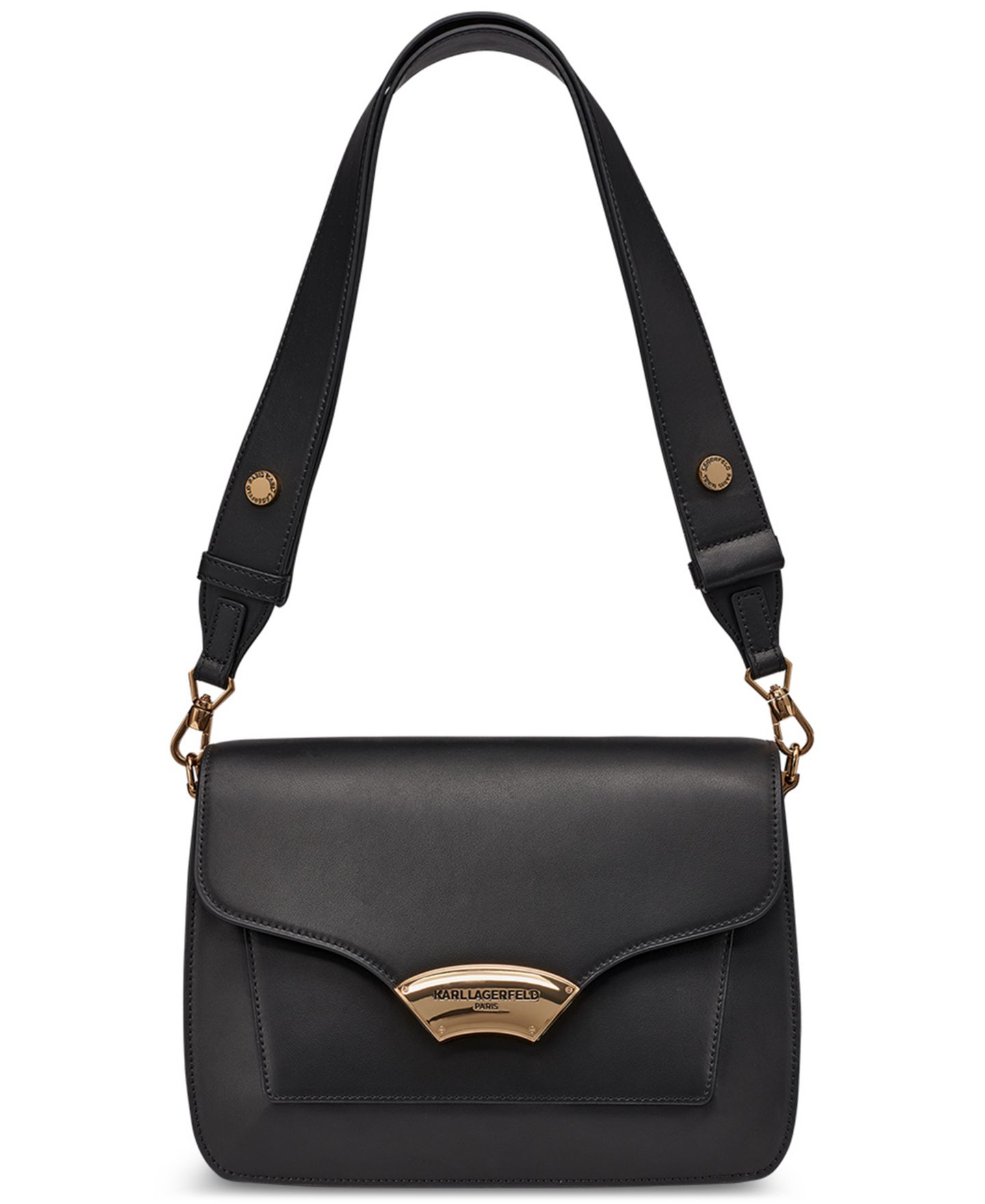 Женская сумка KARL LAGERFELD PARIS Madelyn Shoulder, цвет: Чёрный / Золотой — фото 1