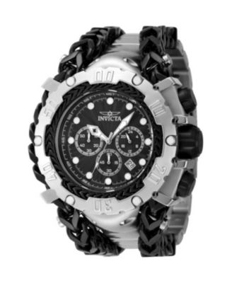 Men's 48185 Gladiator Quartz 3 Hand Black Dial Watch