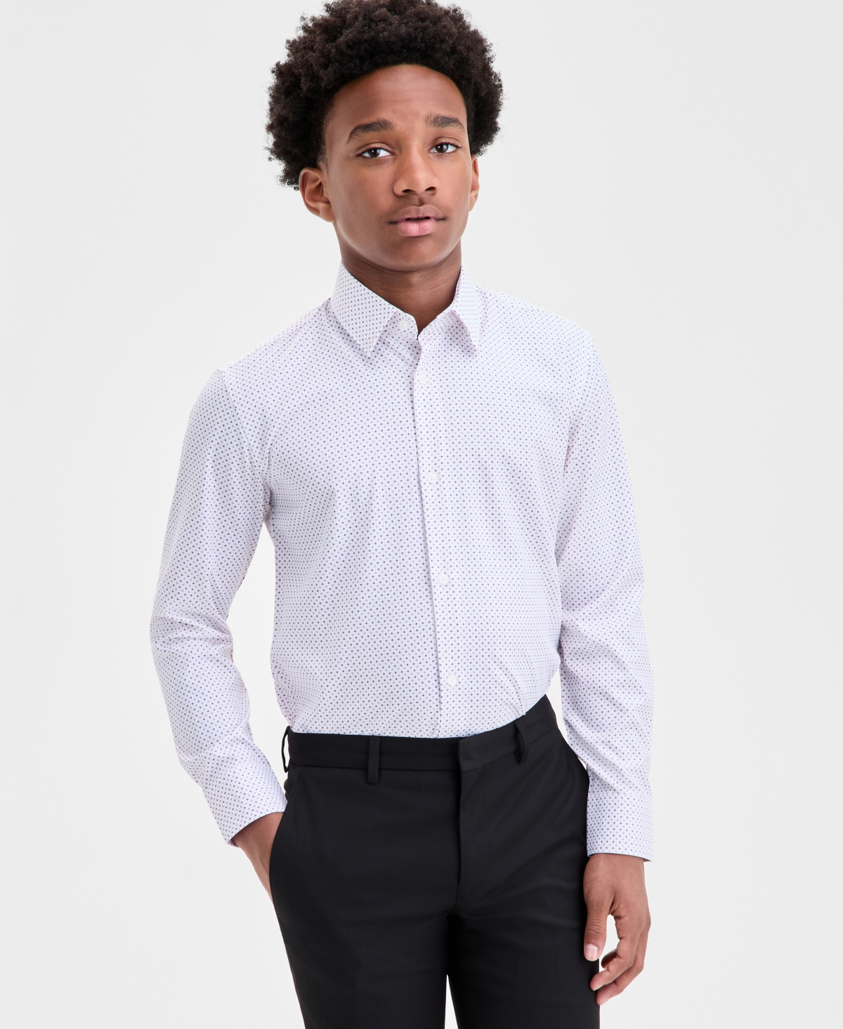 Michael Kors Big Boys Linen Button-down Shirt In White