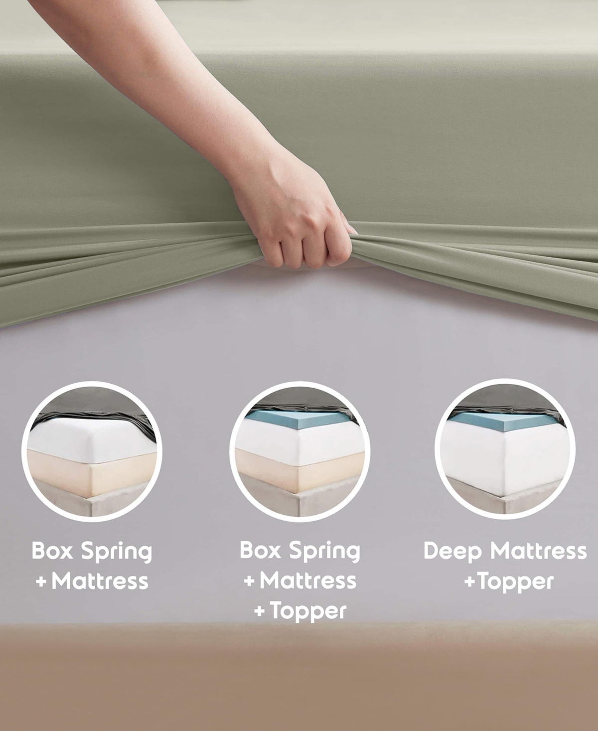 Nestl Premier Collection Deep Pocket 4 Piece Sheet Set, King In Green