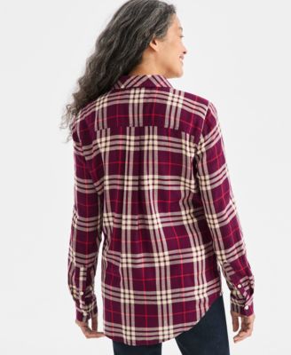 Women's Plaid Perfect Shirt, Macy's Exclusive