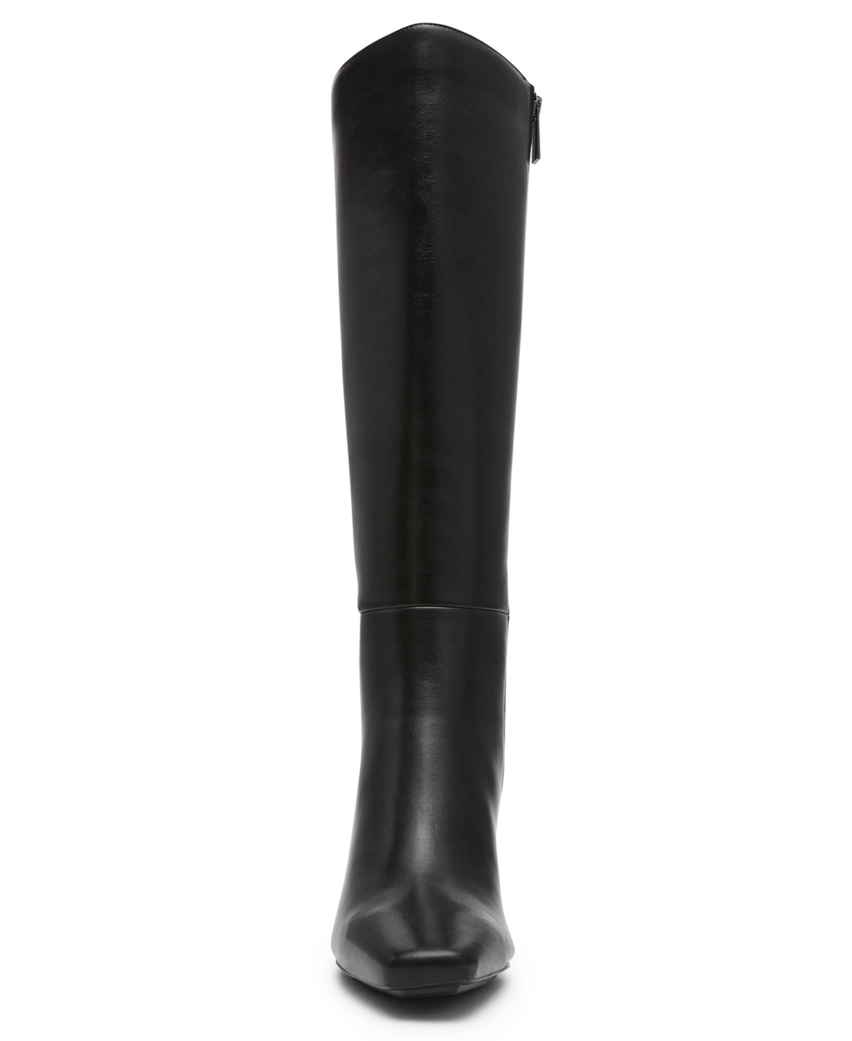 Anne Klein Akperfection Womens Zipper Leather Knee-high Boots In Black