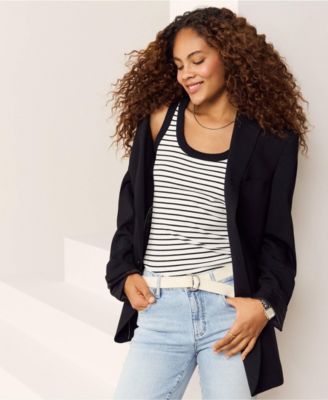 Women's Drapey Rib Fitted Tank Top