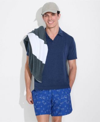 Men's SunShade UPF 50 Short Sleeve Johnny Collar Polo Rash Guard Shirt