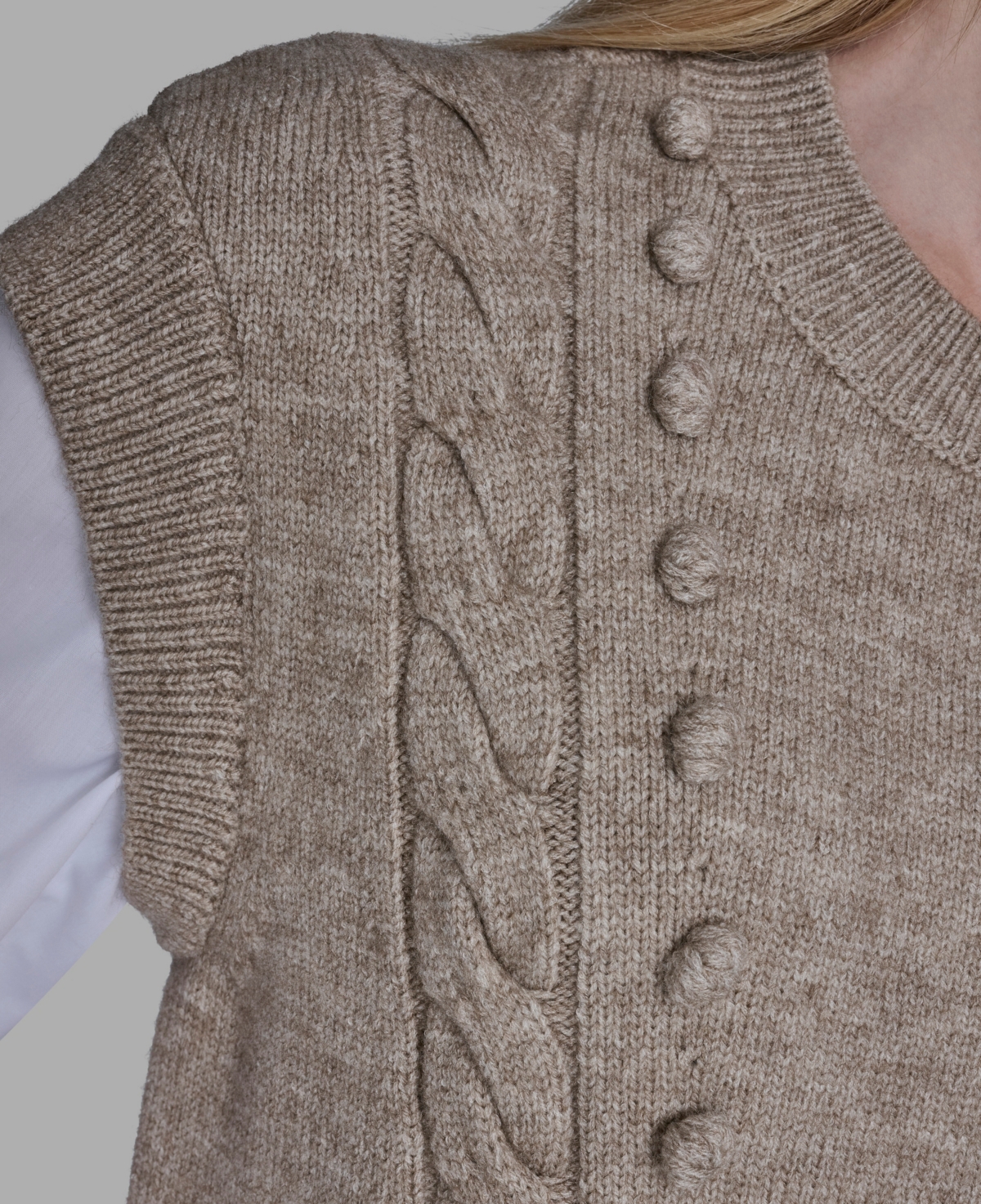 Bcbg Women's Pull-on Sweater Vest In Gray