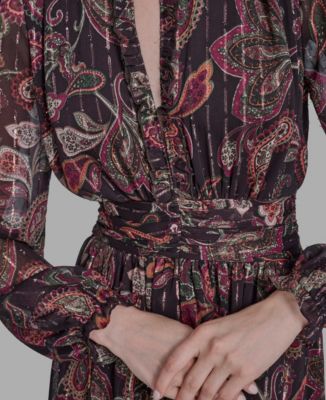 Women's High Neck Keyhole Midi Dress