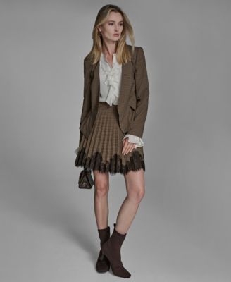 Bcbg Rtw  Top Skirt Jacket In Brown