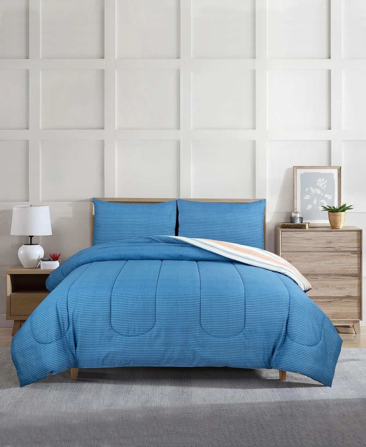 Liberty Mills Cloud Stripe 3-Pc. Comforter Sets