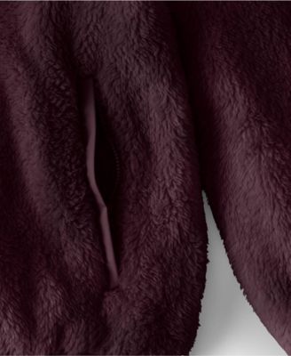 Plus Size Half Zip Cozy High Pile Fleece Pullover