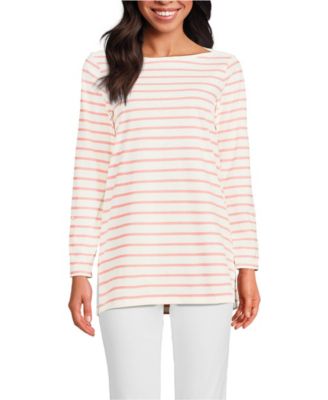 Women's Supima Cotton Adjustable 3/4 Sleeve Boatneck Tunic