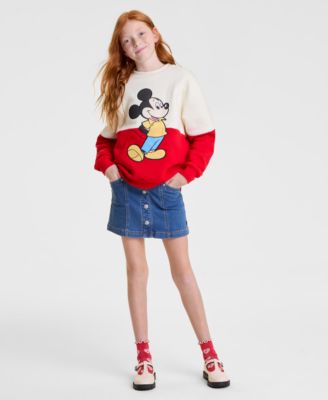 Kids XS-XL Mickey Mouse Crewneck Sweatshirt, Macy's Exclusive