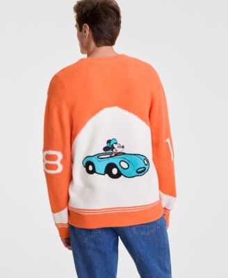 Men's Mickey Mouse Button Front Cardigan, Macy's Exclusive