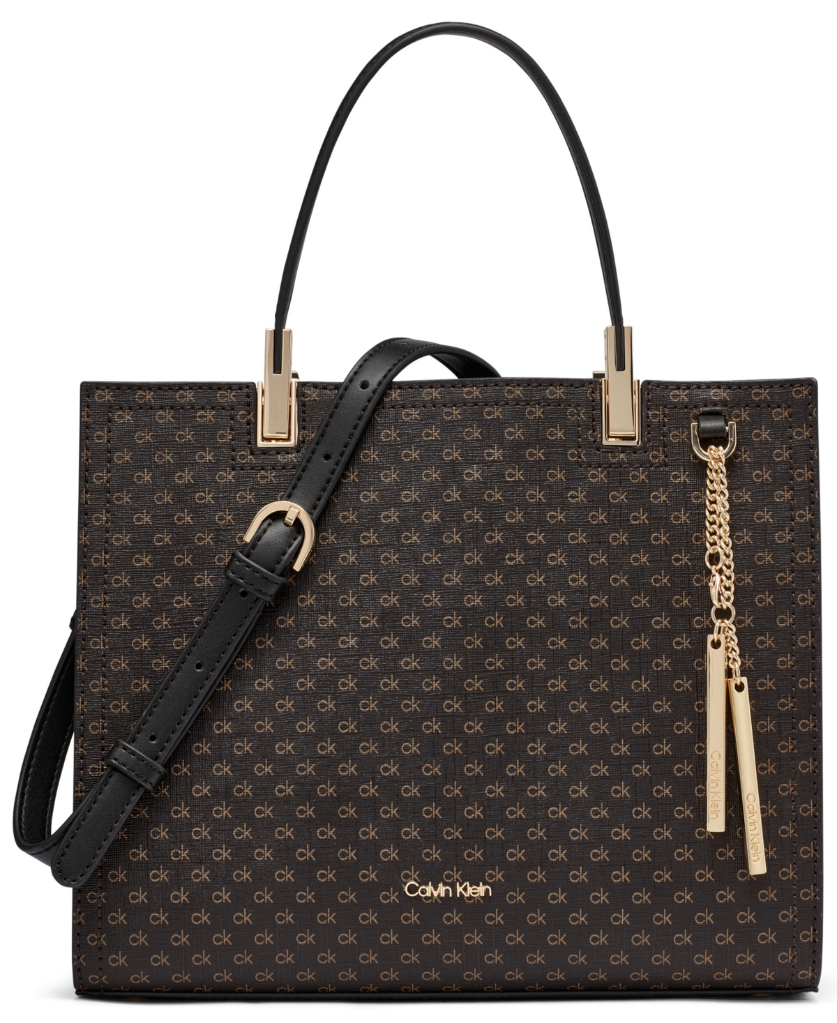 Calvin Klein Women's Verne Small Satchel Bag In Brown