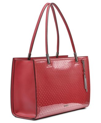 Verne Signature Embossed Tote Bag with Charm