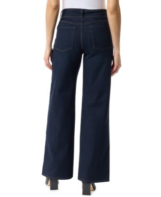 Women's Petite Tummy Sculpt Wide Leg Jeans
