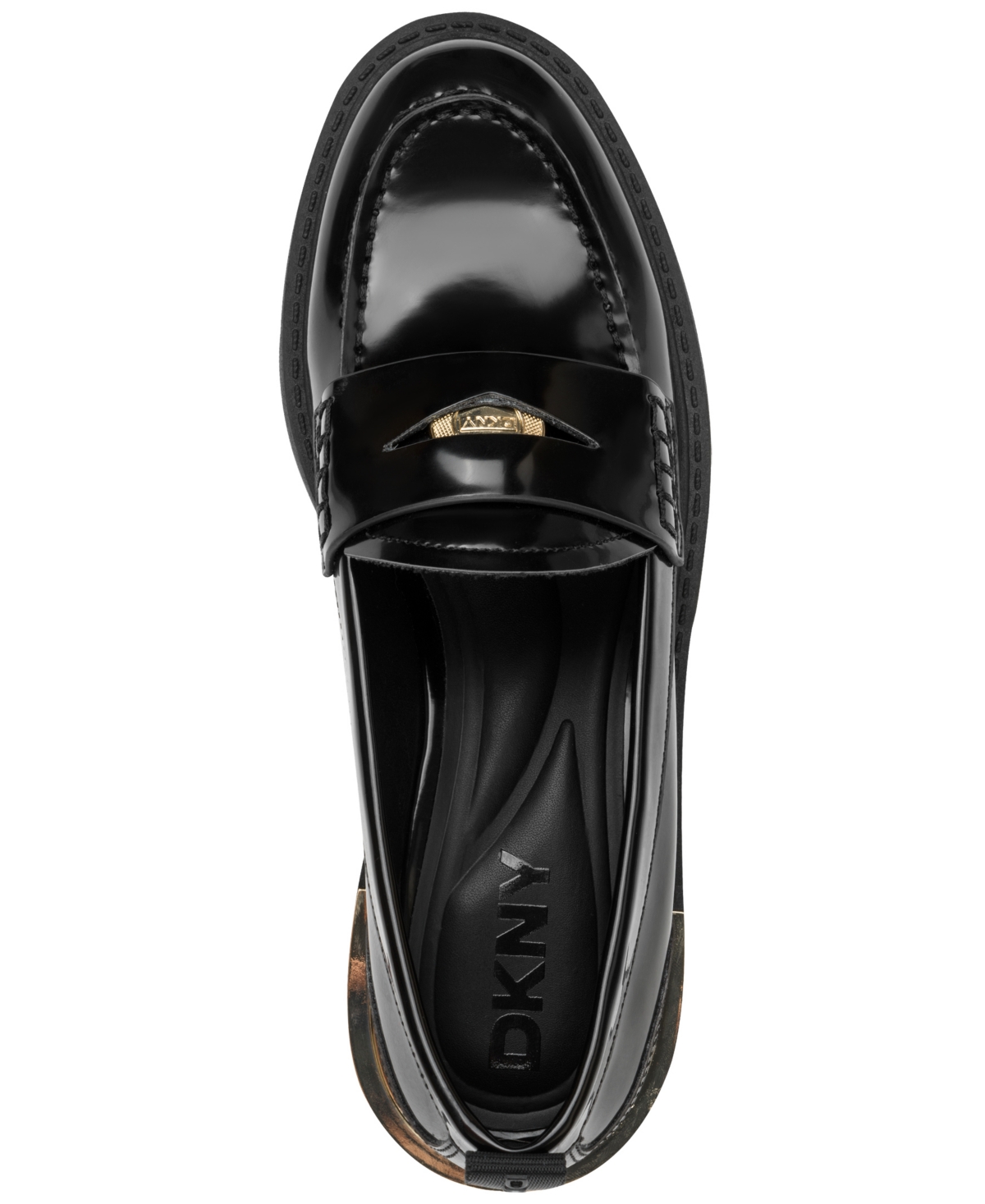 Dkny Women's Raeya Moc Toe Penny Loafers In Black